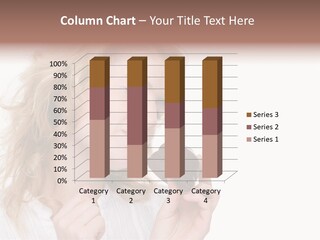 Full Isolated Portrait Of A Beautiful Caucasian Woman Eating Some Sweets PowerPoint Template