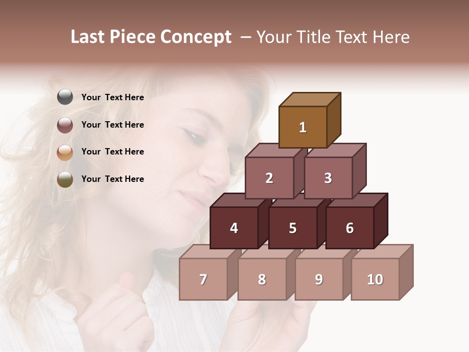 Full Isolated Portrait Of A Beautiful Caucasian Woman Eating Some Sweets PowerPoint Template
