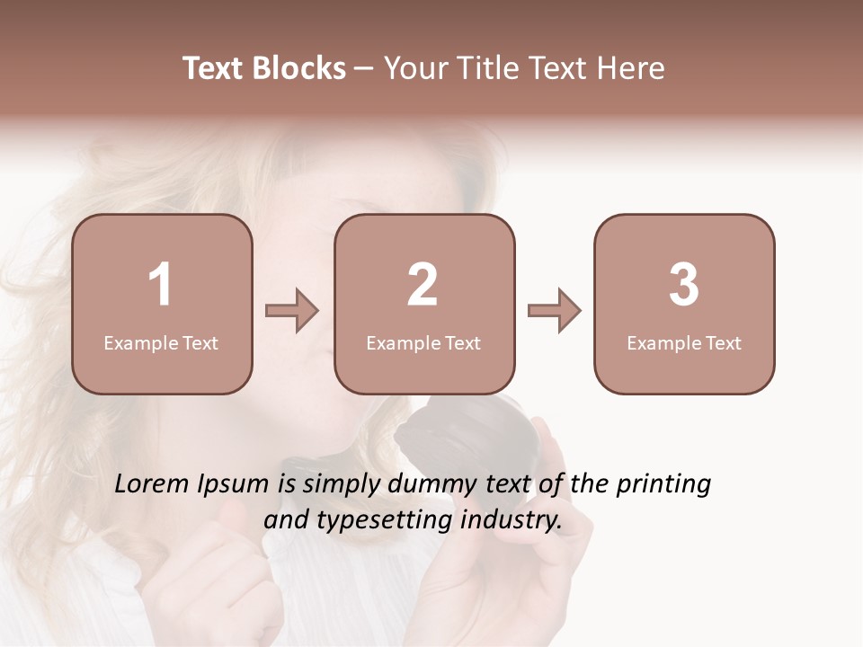 Full Isolated Portrait Of A Beautiful Caucasian Woman Eating Some Sweets PowerPoint Template