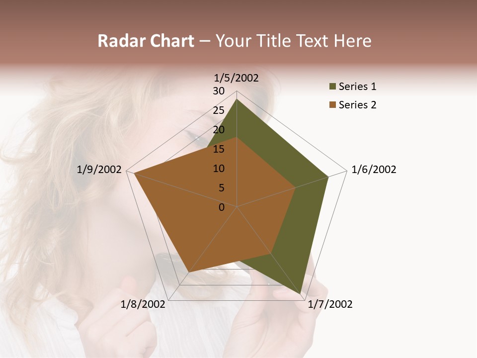 Full Isolated Portrait Of A Beautiful Caucasian Woman Eating Some Sweets PowerPoint Template