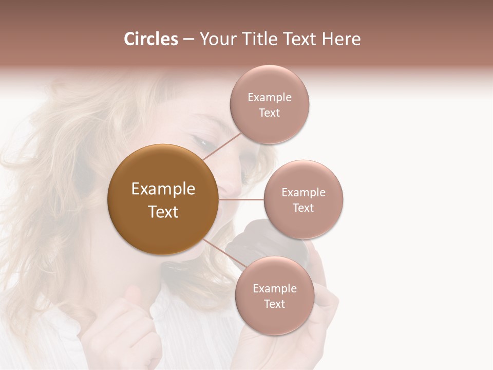 Full Isolated Portrait Of A Beautiful Caucasian Woman Eating Some Sweets PowerPoint Template