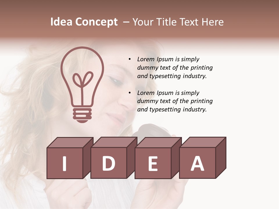 Full Isolated Portrait Of A Beautiful Caucasian Woman Eating Some Sweets PowerPoint Template