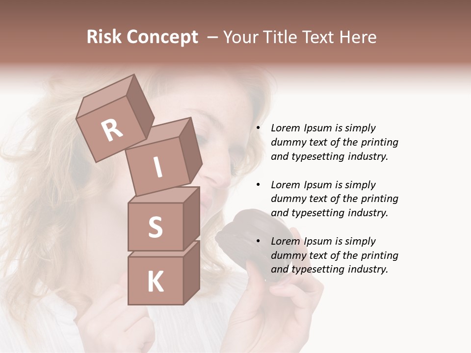 Full Isolated Portrait Of A Beautiful Caucasian Woman Eating Some Sweets PowerPoint Template