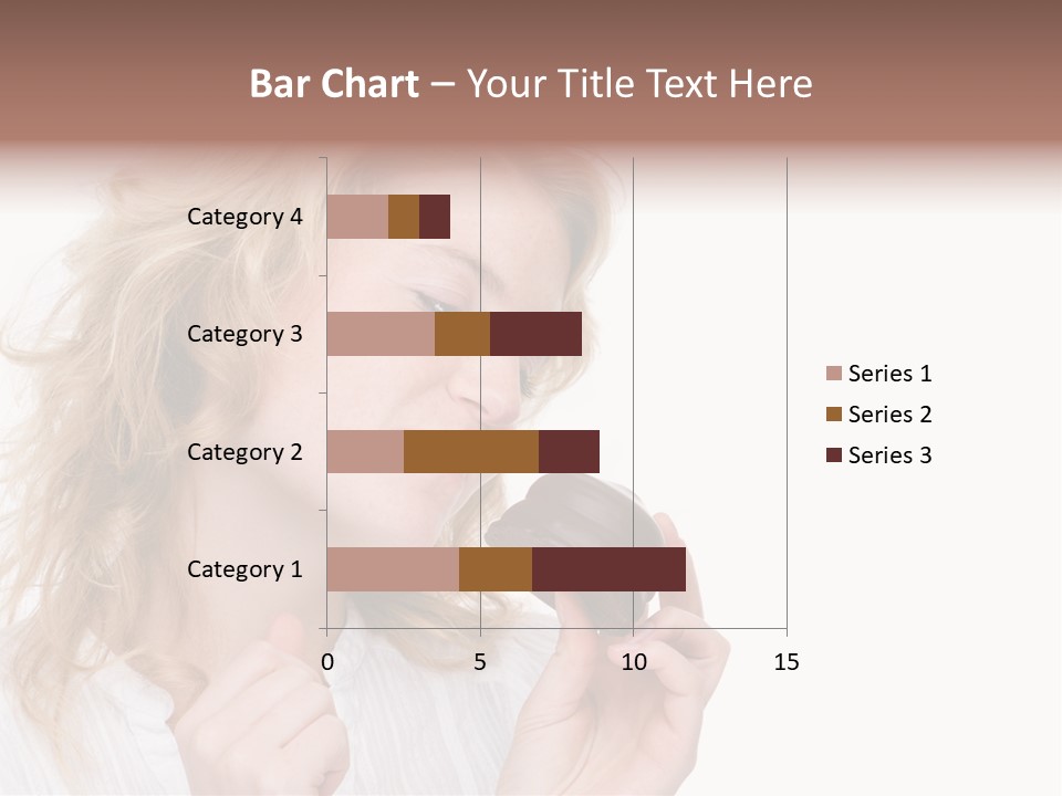 Full Isolated Portrait Of A Beautiful Caucasian Woman Eating Some Sweets PowerPoint Template