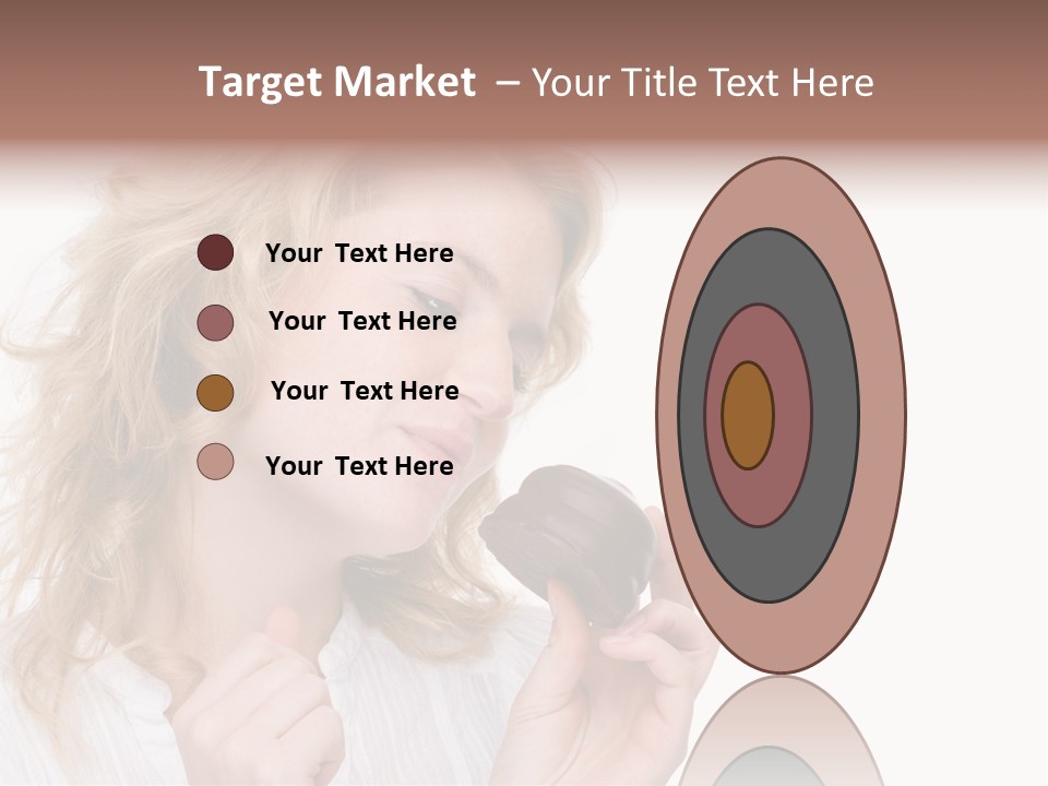 Full Isolated Portrait Of A Beautiful Caucasian Woman Eating Some Sweets PowerPoint Template