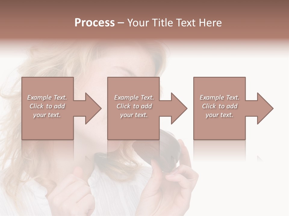 Full Isolated Portrait Of A Beautiful Caucasian Woman Eating Some Sweets PowerPoint Template