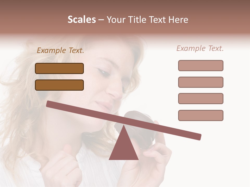 Full Isolated Portrait Of A Beautiful Caucasian Woman Eating Some Sweets PowerPoint Template