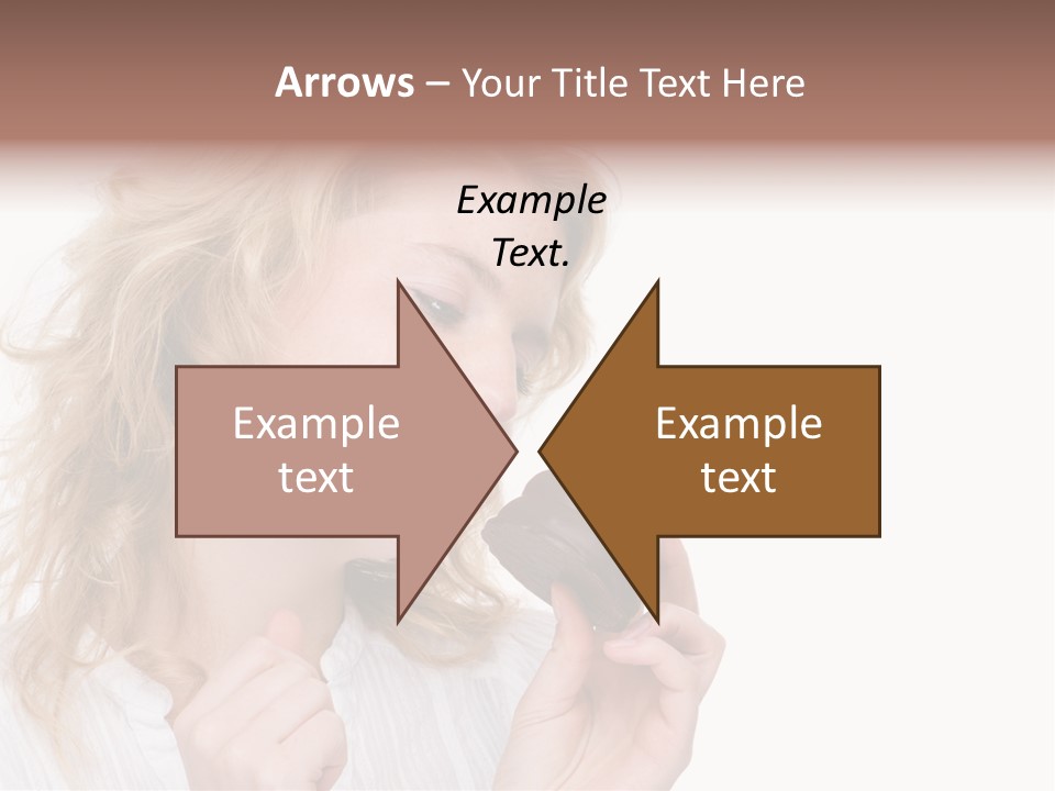 Full Isolated Portrait Of A Beautiful Caucasian Woman Eating Some Sweets PowerPoint Template