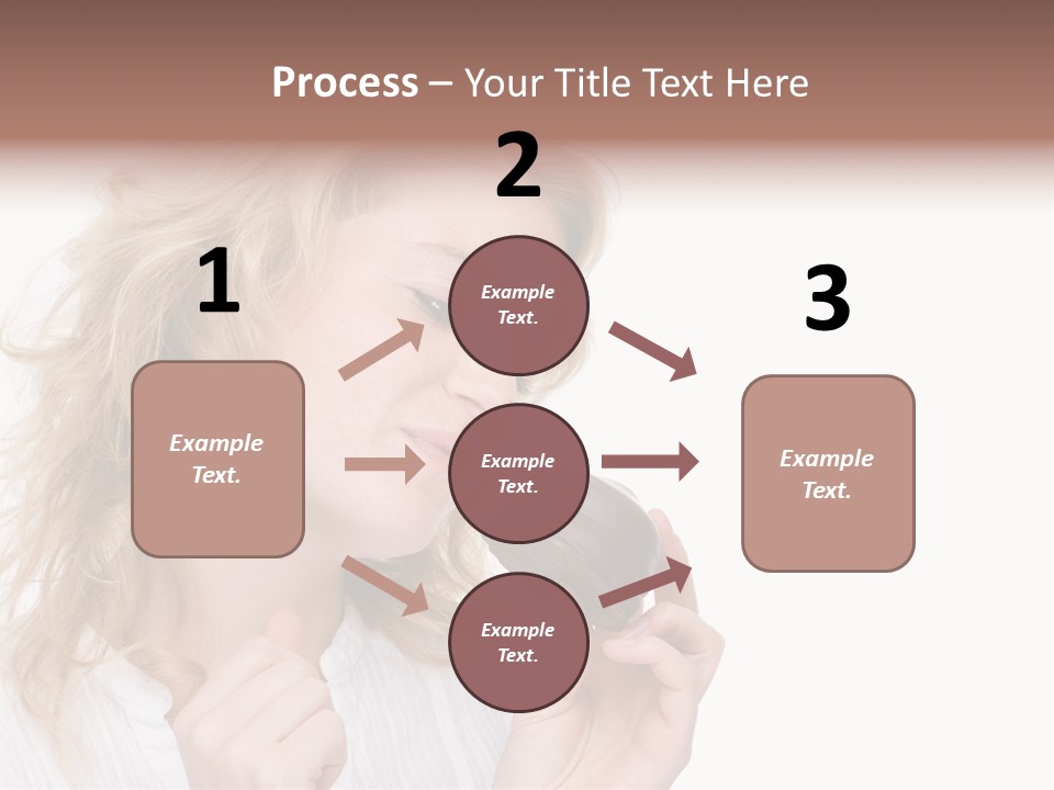 Full Isolated Portrait Of A Beautiful Caucasian Woman Eating Some Sweets PowerPoint Template