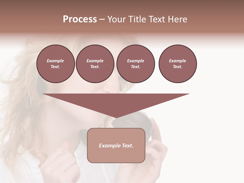 Full Isolated Portrait Of A Beautiful Caucasian Woman Eating Some Sweets PowerPoint Template