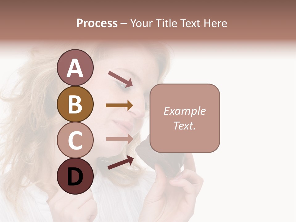 Full Isolated Portrait Of A Beautiful Caucasian Woman Eating Some Sweets PowerPoint Template