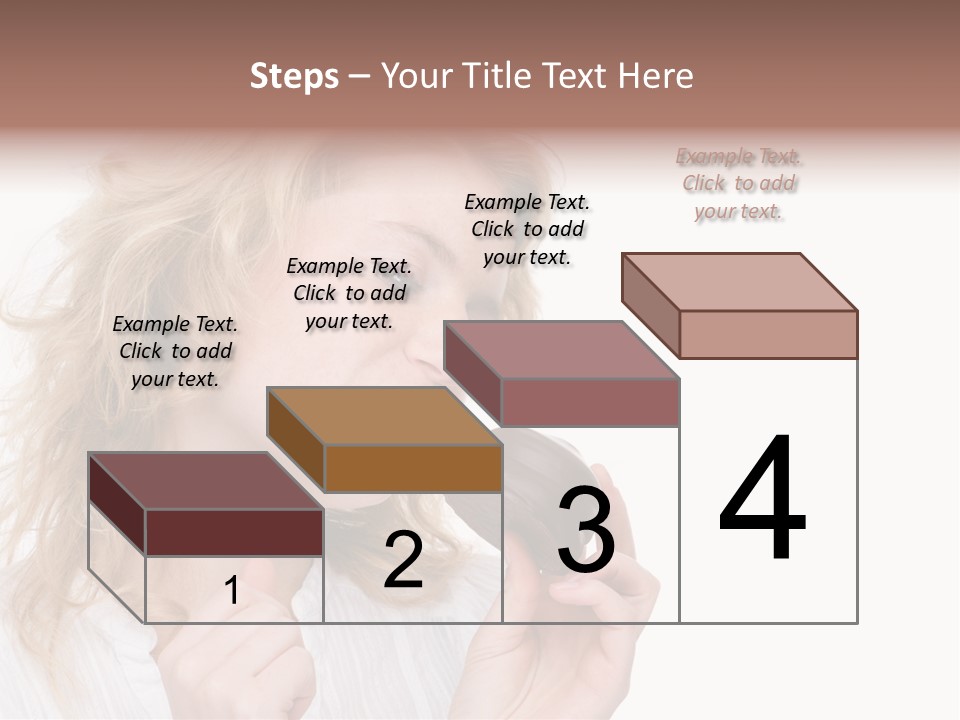 Full Isolated Portrait Of A Beautiful Caucasian Woman Eating Some Sweets PowerPoint Template