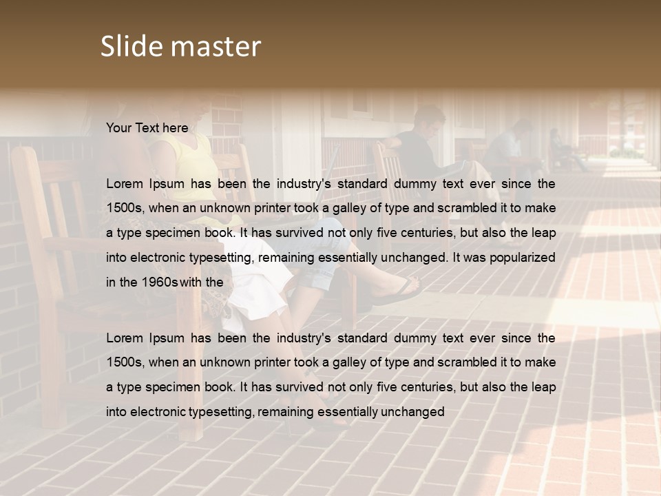 College Students On Campus. PowerPoint Template