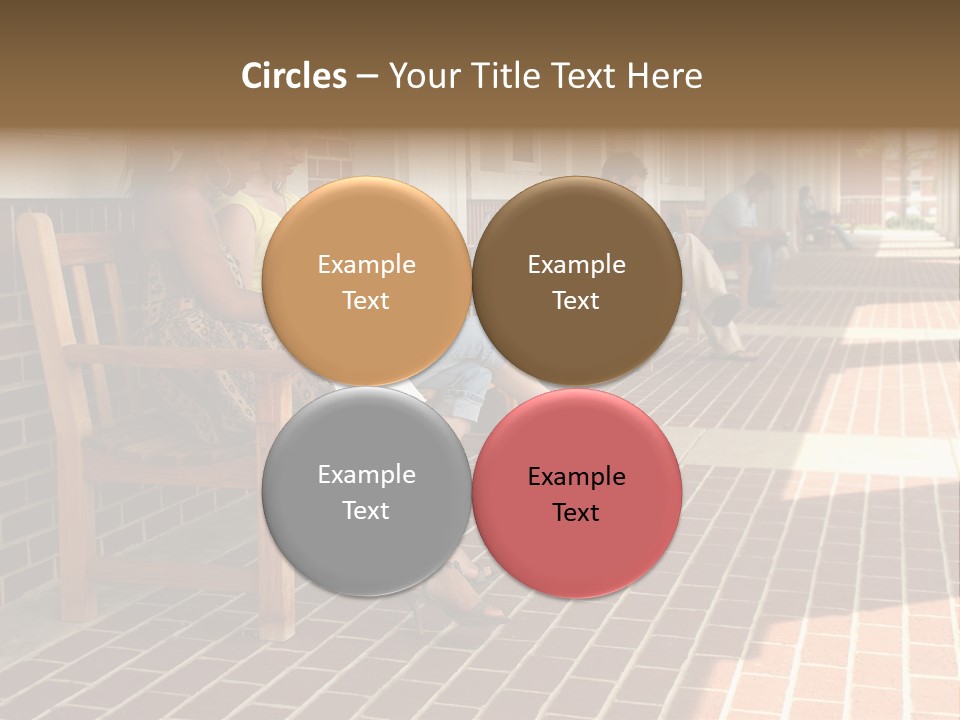 College Students On Campus. PowerPoint Template