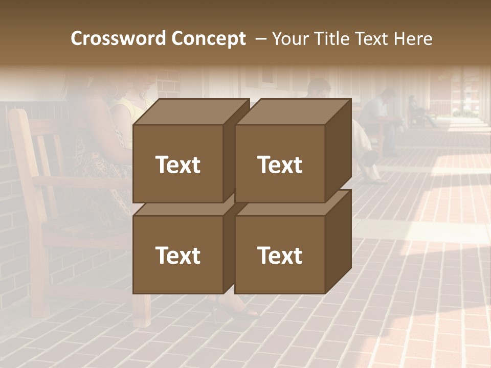 College Students On Campus. PowerPoint Template
