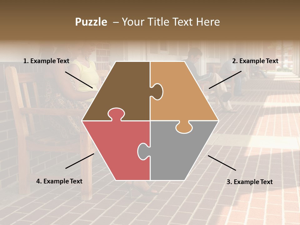 College Students On Campus. PowerPoint Template