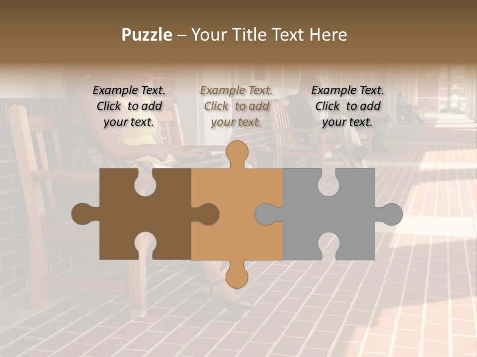 College Students On Campus. PowerPoint Template