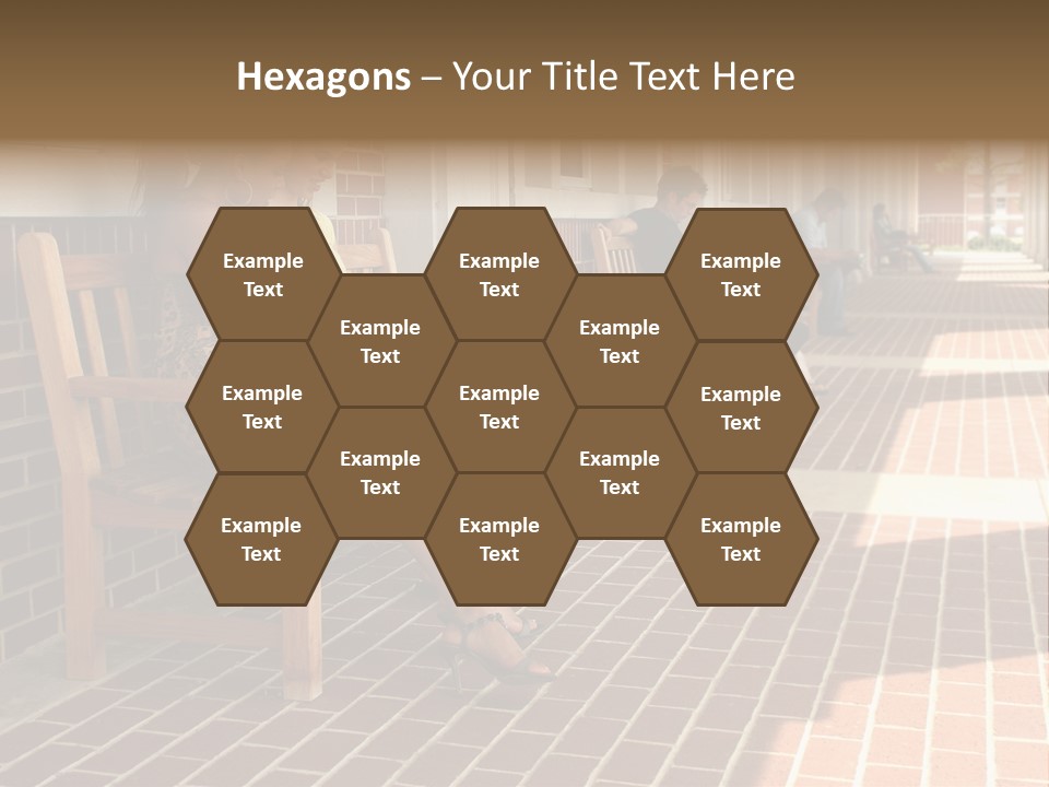 College Students On Campus. PowerPoint Template