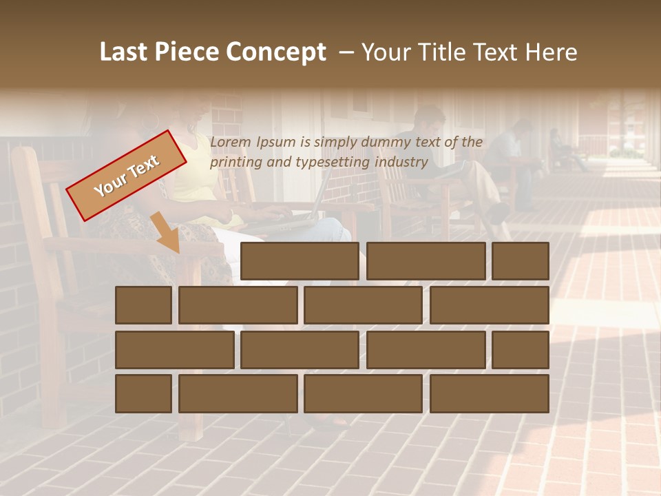 College Students On Campus. PowerPoint Template