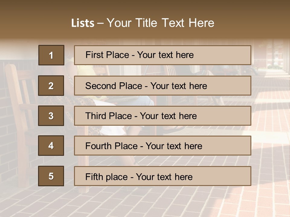 College Students On Campus. PowerPoint Template