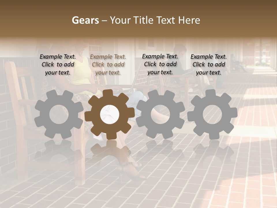 College Students On Campus. PowerPoint Template