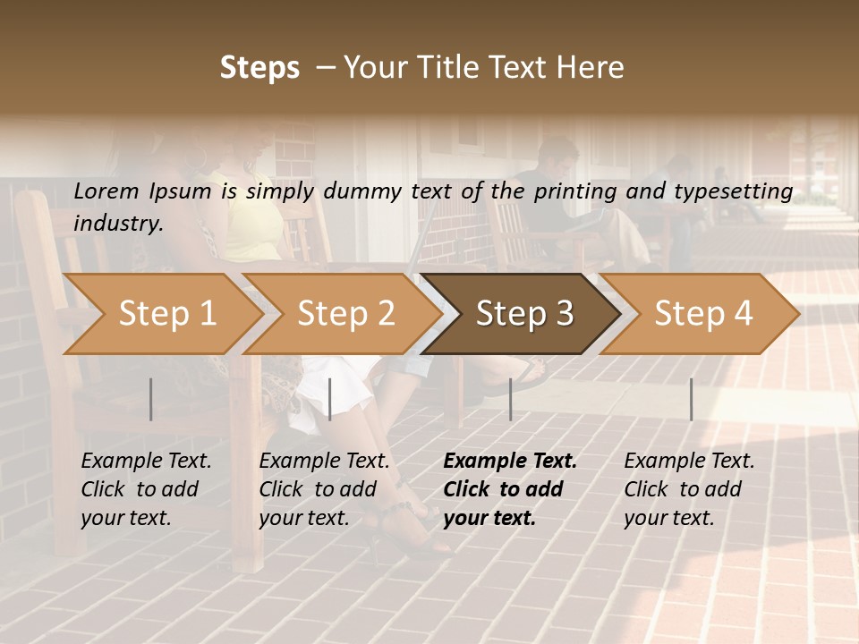 College Students On Campus. PowerPoint Template