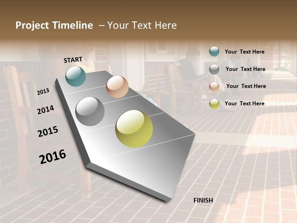College Students On Campus. PowerPoint Template