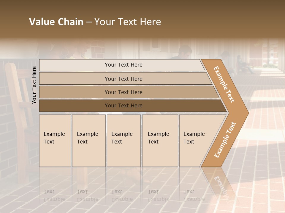 College Students On Campus. PowerPoint Template