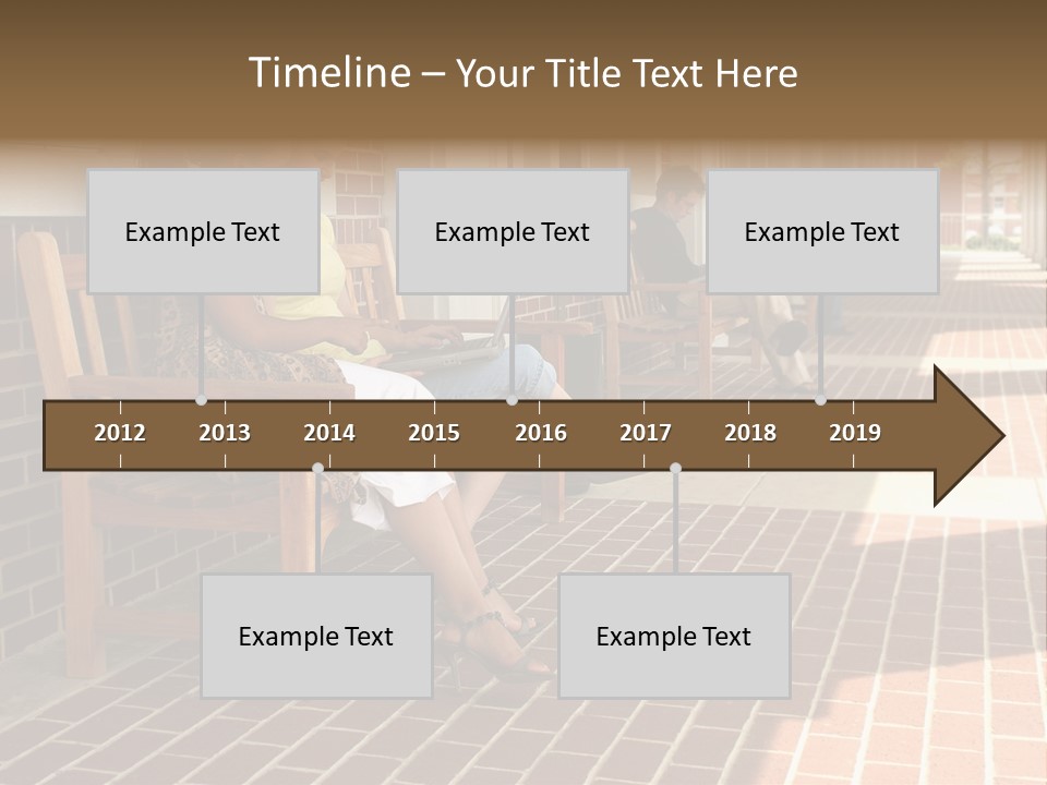 College Students On Campus. PowerPoint Template