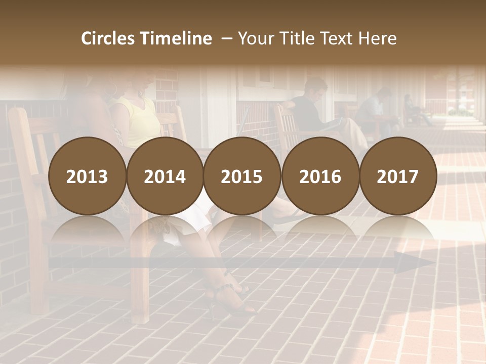 College Students On Campus. PowerPoint Template