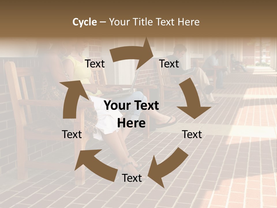 College Students On Campus. PowerPoint Template