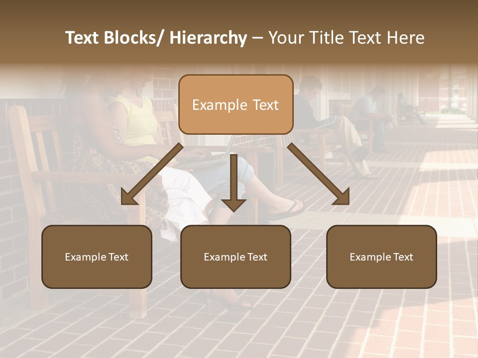 College Students On Campus. PowerPoint Template