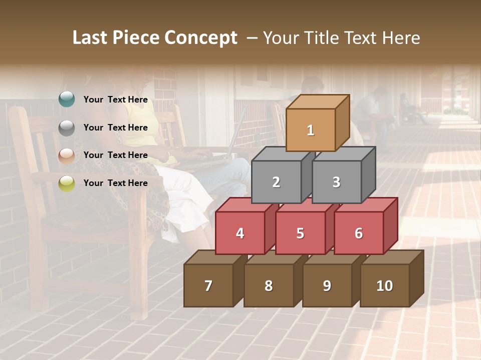 College Students On Campus. PowerPoint Template