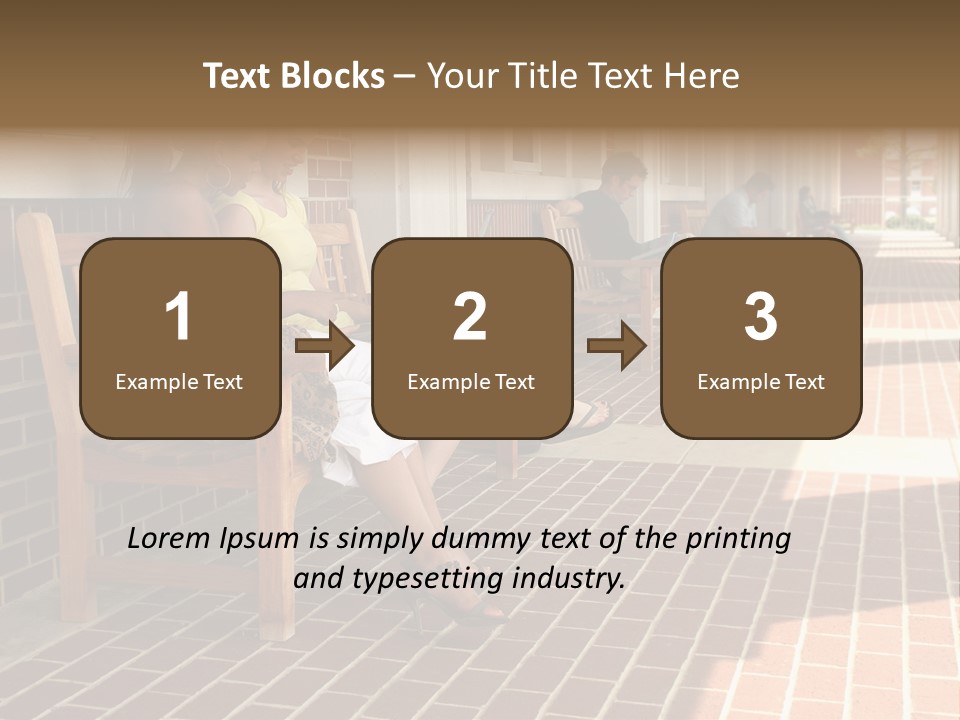 College Students On Campus. PowerPoint Template
