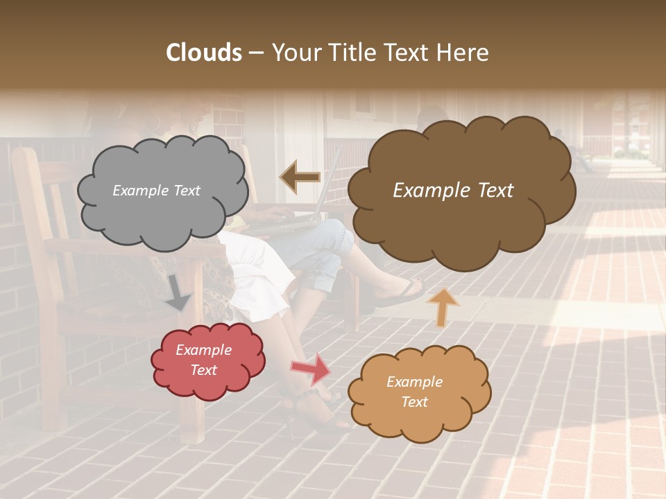College Students On Campus. PowerPoint Template