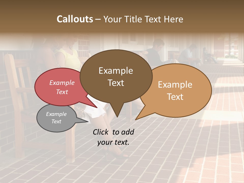 College Students On Campus. PowerPoint Template