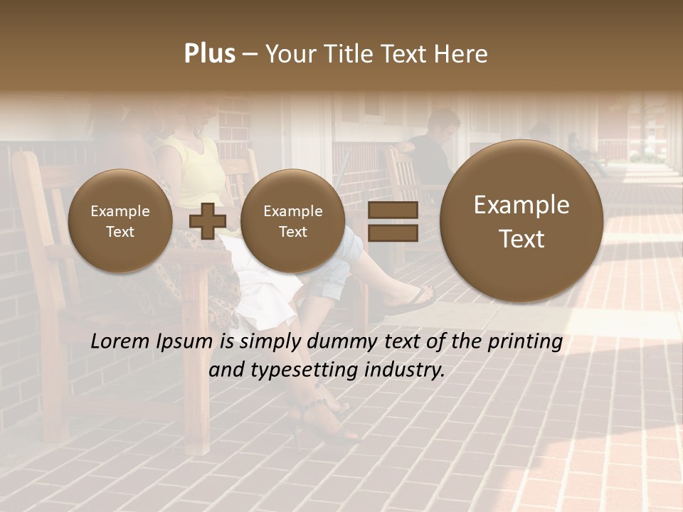 College Students On Campus. PowerPoint Template