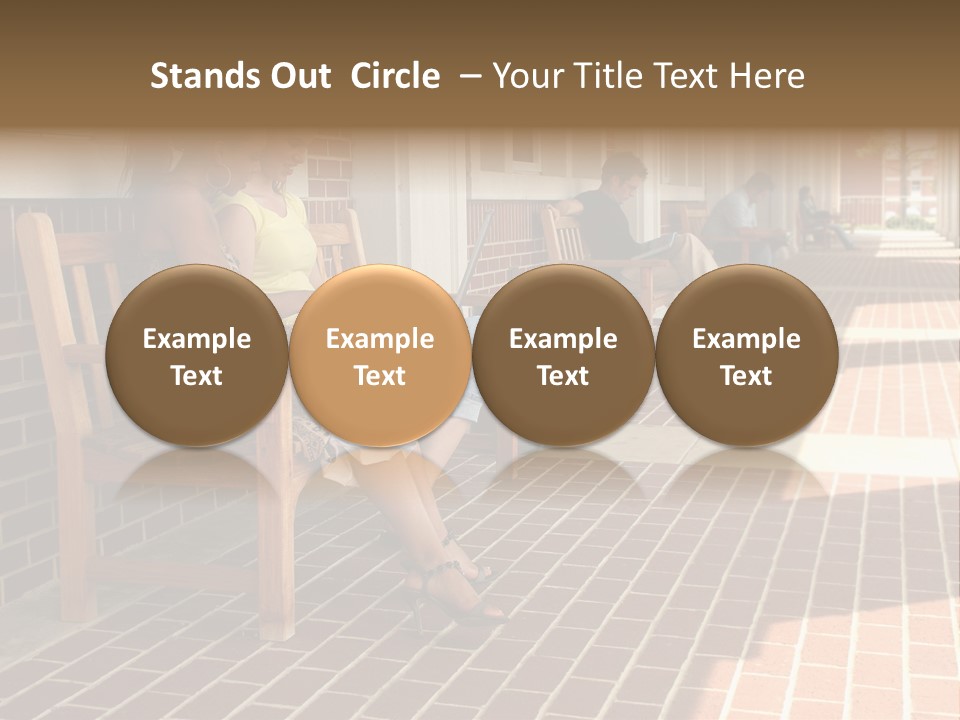 College Students On Campus. PowerPoint Template