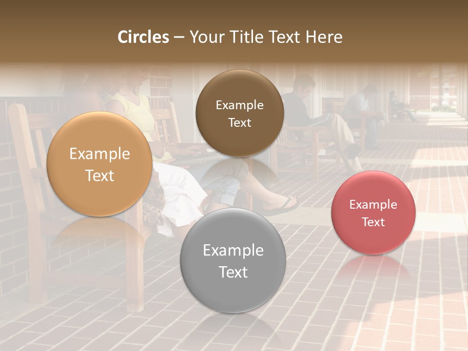 College Students On Campus. PowerPoint Template