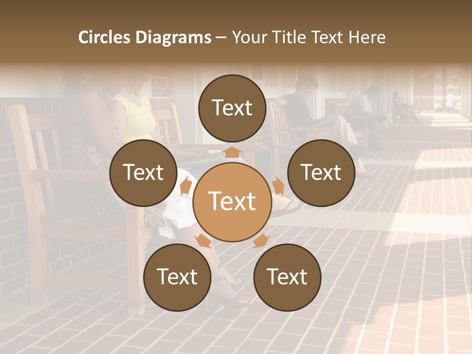 College Students On Campus. PowerPoint Template