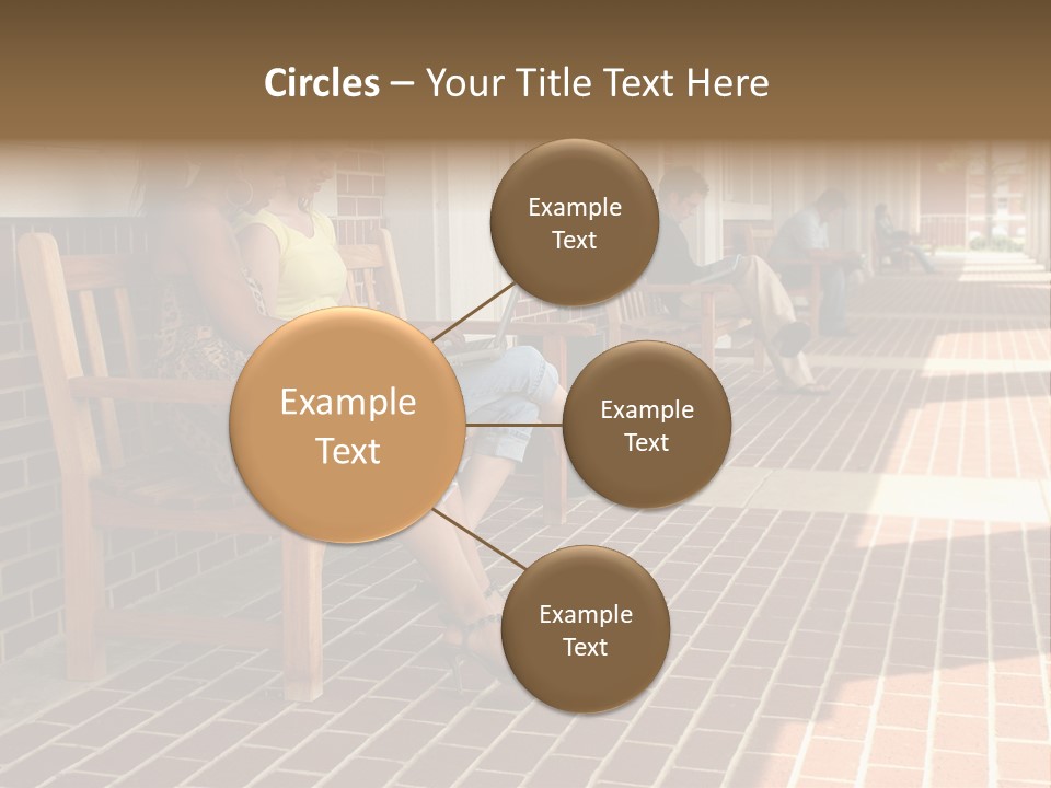 College Students On Campus. PowerPoint Template