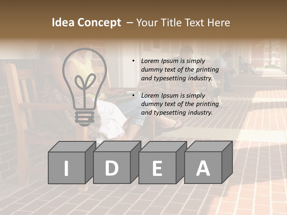 College Students On Campus. PowerPoint Template