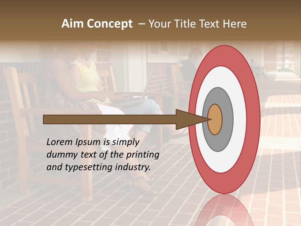 College Students On Campus. PowerPoint Template