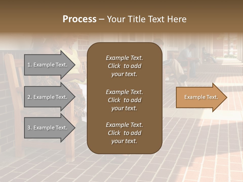 College Students On Campus. PowerPoint Template
