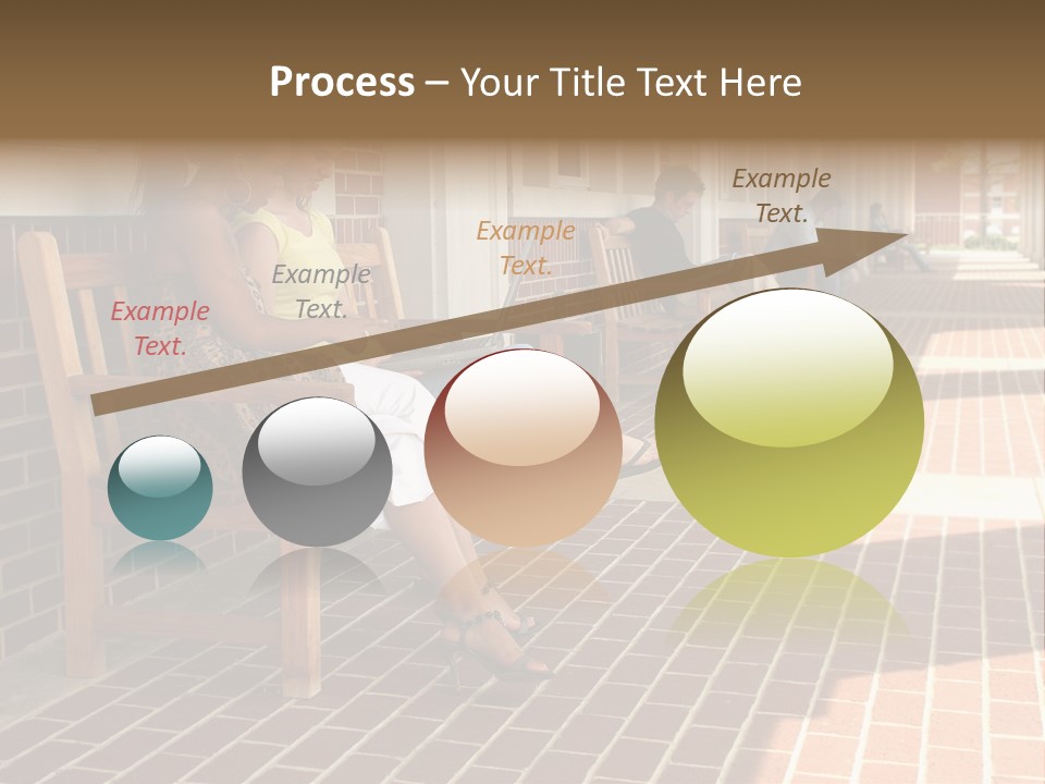 College Students On Campus. PowerPoint Template