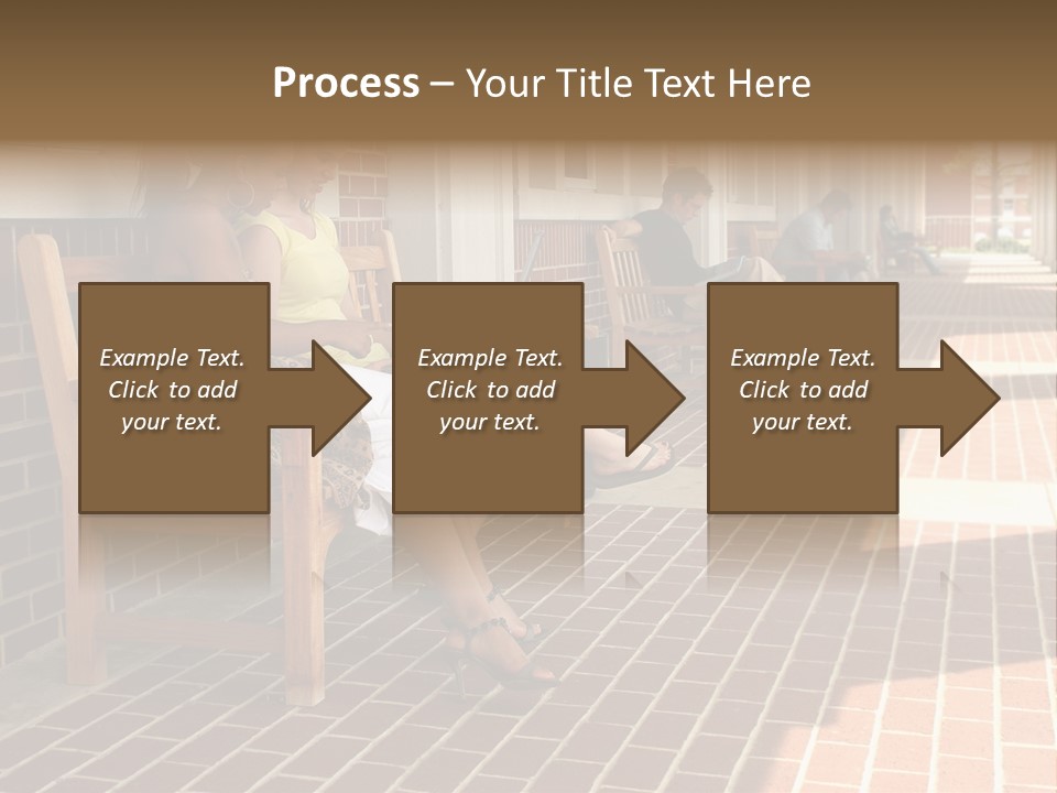 College Students On Campus. PowerPoint Template