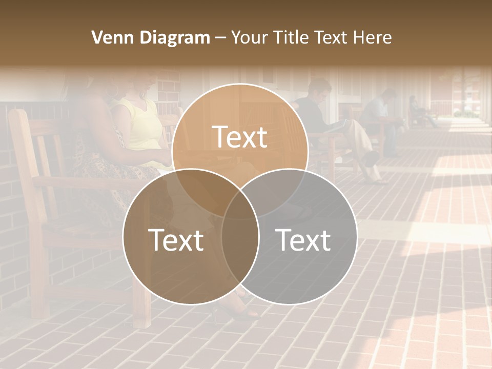 College Students On Campus. PowerPoint Template