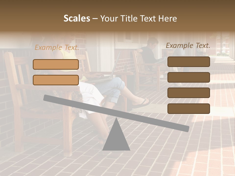 College Students On Campus. PowerPoint Template