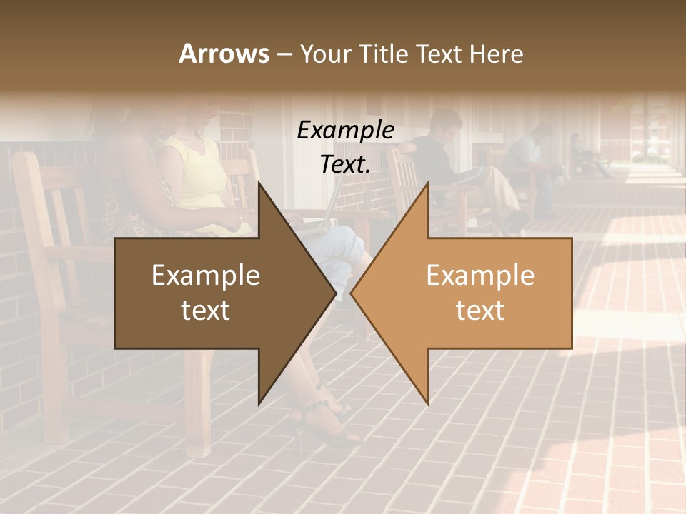 College Students On Campus. PowerPoint Template