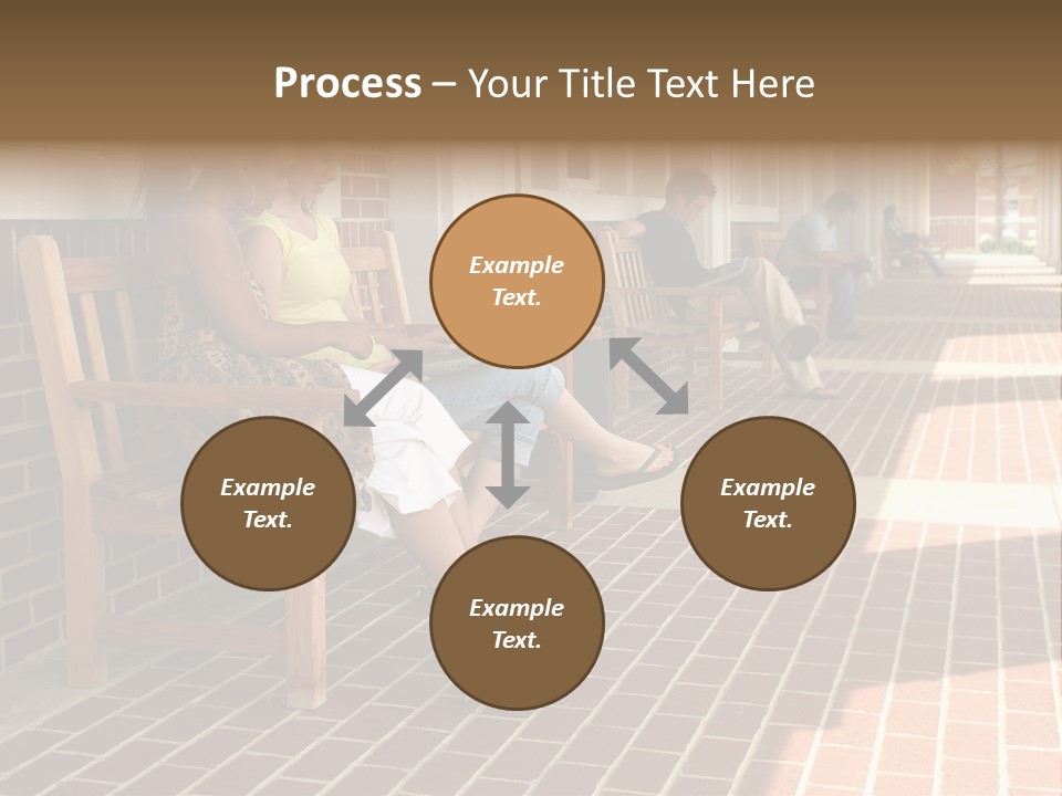 College Students On Campus. PowerPoint Template